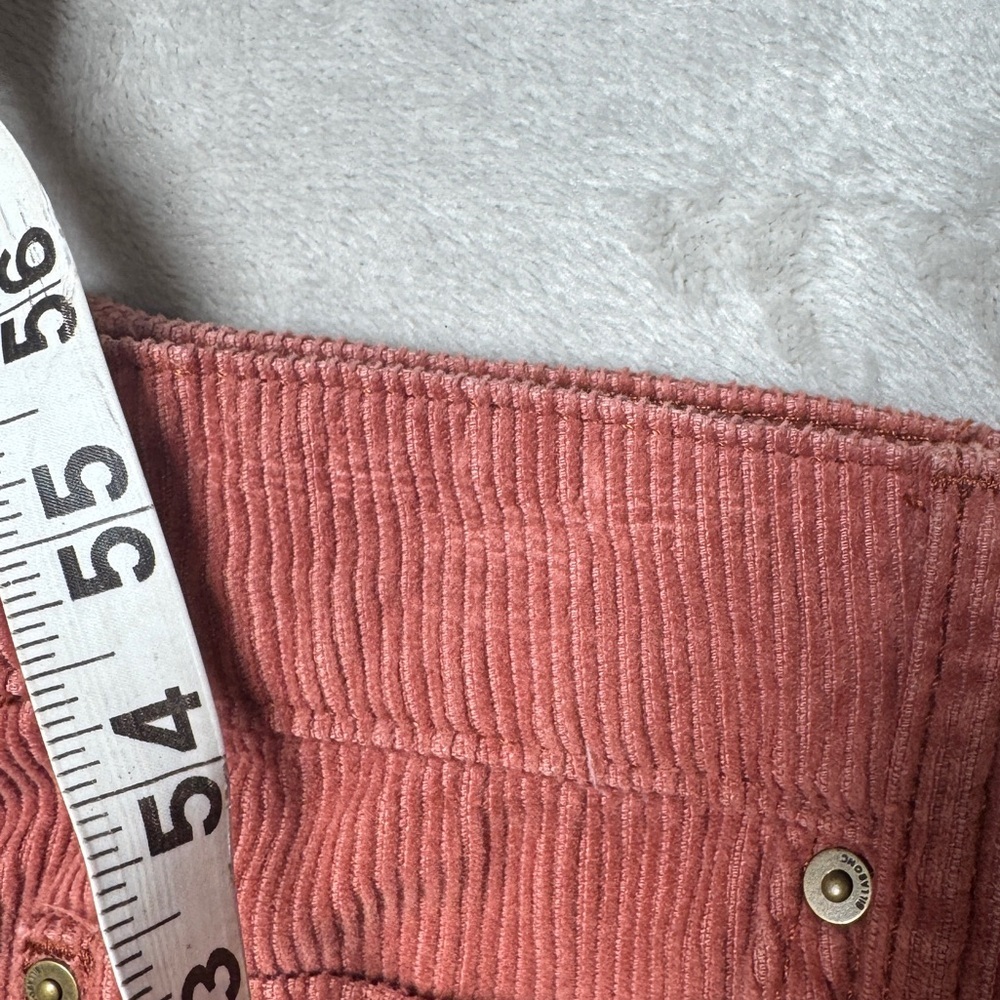 Billabong Dusty Rose Pink Retro Button Front Corduroy Mini Skirt Size 27 - Picture 5 of 16